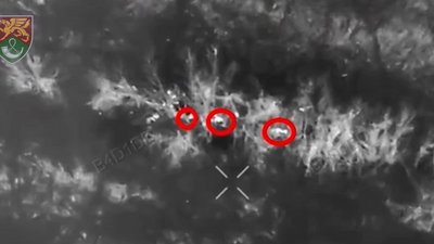Скріншот з відео відбиття штурму військ РФ поблизу Андрійвки на Сумщині