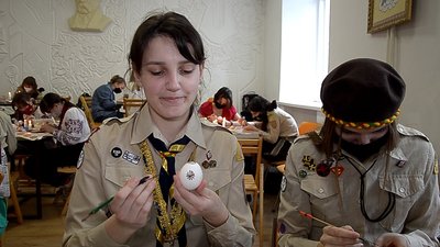 Тернопільські пластуни разом виготовляли писанки Тернопільські пластуни разом виготовляли писанки