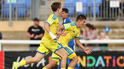 Збірна України U19 з футболу в матчі проти Сербії на Євро-2026