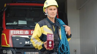Рятувальник-верхолаз ДСНС Хмельниччини Олександр Колеснік