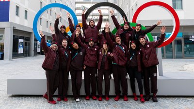 Збірна Канади в олімпійському селищі в Мілані
