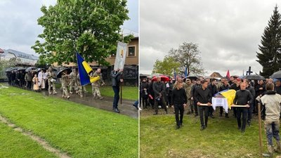 Прощання із полеглим захисником Іваном Борисом
