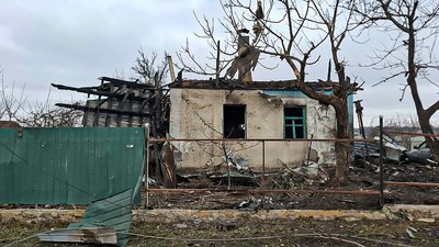 хата у піщаному броді - падіння дрона