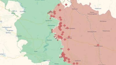 Куп'янський відтинок фронту станом на 3 лютого 2025 року Куп'янський відтинок фронту станом на 3 лютого 2025 року