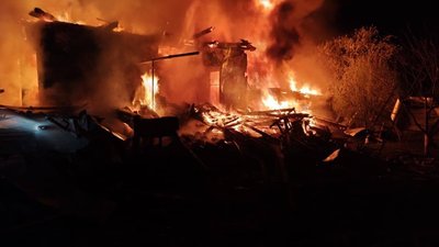 На Київщині спалахнула пожежа внаслідок атаки дронів РФ