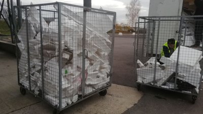 У Луцьку зібрали і здали на переробку більше 100 кілограмів пінопласту