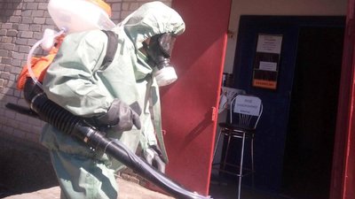 Рятувальники продовжують дезінфекцію в Херсонській області