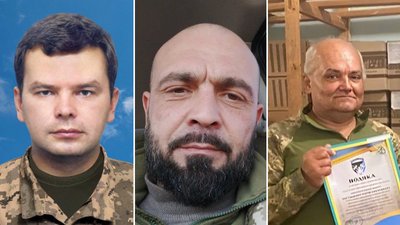 Загиблі військові Едуард Каралаш, Артем Козаков та Ігор Богуцький