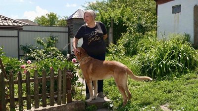 Надія і пес Буч, тварини, переселенка, 9 червня 2026, Тернопіль