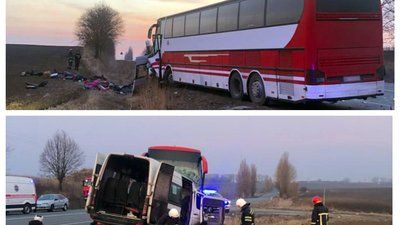 Зіткнулися автобус "Setar" під керуванням 61-річного жителя Донецької області та мікроавтобуса "Mercedes-Benz Sprinter", який перевозив переселенців з м. Дніпро в напрямку м. Тернопіль. Зіткнулися автобус "Setar" під керуванням 61-річного жителя Донецької області та мікроавтобуса "Mercedes-Benz Sprinter", який перевозив переселенців з м. Дніпро в напрямку м. Тернопіль.