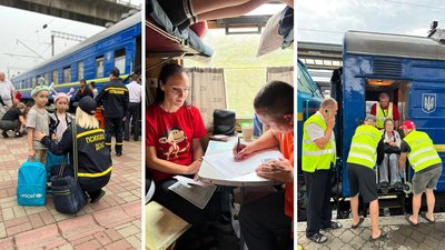 До Кропивницького евакуаційним потягом доправили переселенців із зони бойових дій До Кропивницького евакуаційним потягом доправили переселенців із зони бойових дій