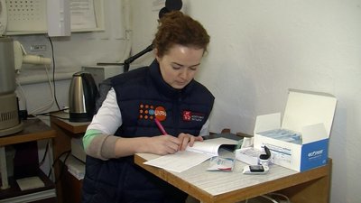 Виїзна бригада медиків оглядає пацієнтів у волинських селах Виїзна бригада медиків оглядає пацієнтів у волинських селах