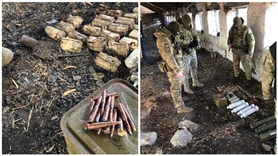 На Донеччині виявили схрон зі зброєю, боєприпасами та вибухівкою