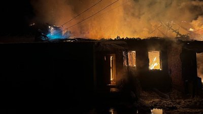 Побутова пожежа на Харківщині 18 січня Побутова пожежа на Харківщині 18 січня