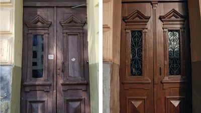 У Львові відреставрували двері біля храму Святих Апостолів Петра і Павла
