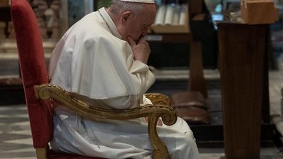 Папа Римський помолився за завершення пандемії коронавірусу Папа Римський помолився за завершення пандемії коронавірусу