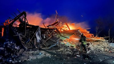 Пожежі на Запоріжжі через обстріли РФ, 6 лютого