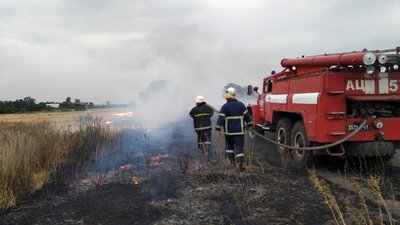 На Дніпропетровщині в природних екосистемах виникло 64 пожежі на загальній площі 45 га