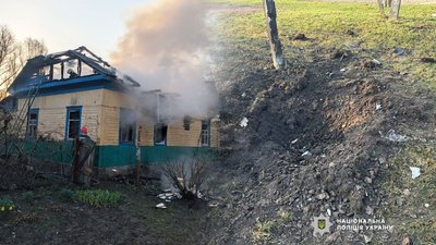 Пошкоджені будинки, інфраструктура внаслідок влучання російських БПЛА по Чернігівщині