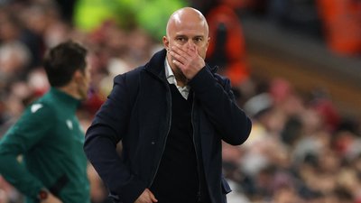 Арне Слот під час матчу "Ліверпуля" у Лізі чемпіонів