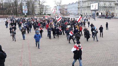 У Мінську знову мітингують проти "інтеграції" з Росією У Мінську знову мітингують проти "інтеграції" з Росією