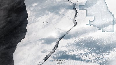 NASA показало знімки айсберга розміром з Чикаго, який відколовся від Антарктиди NASA показало знімки айсберга розміром з Чикаго, який відколовся від Антарктиди