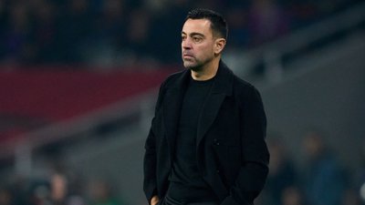 Тренер "Барселони" Хаві під час матчу з "Вільярреалом"
