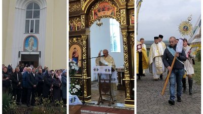 Відкриття й освячення пам’ятного знака в селі Вівся Відкриття й освячення пам’ятного знака в селі Вівся