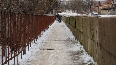 Херсон, вулиця, погода, зима