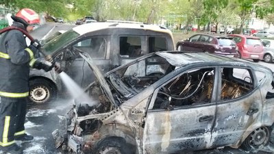 Пожежа в автомобілі Пожежа в автомобілі