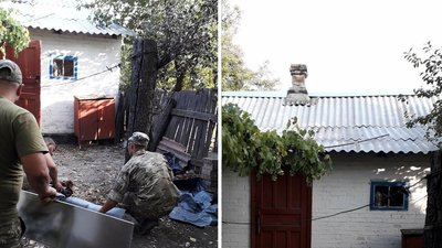 Одеські піхотинці відновили будинок волонтерки, який постраждав після атаки бойовиків Одеські піхотинці відновили будинок волонтерки, який постраждав після атаки бойовиків