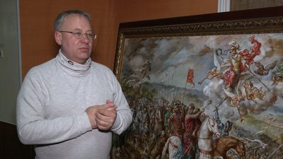 "Битву під Оршею" із зображенням Обами і Грибаускайте тимчасово віддали в музей Рівного "Битву під Оршею" із зображенням Обами і Грибаускайте тимчасово віддали в музей Рівного