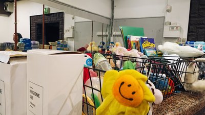 Лариса Артемова з Луганська організувала у Житомирі пункт прийому речей для переселенців Лариса Артемова з Луганська організувала у Житомирі пункт прийому речей для переселенців