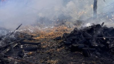 На місці пожежі у Свершківцях На місці пожежі у Свершківцях