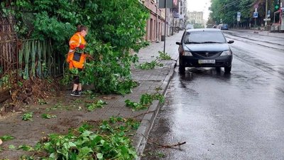 У Тернополі під час негоди повалило дерева та залило вулиці У Тернополі під час негоди повалило дерева та залило вулиці