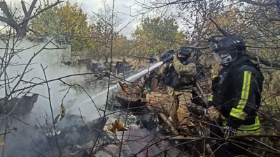 Рятувальники гасять пожежу на Запоріжжі, 25 жовтня 2025