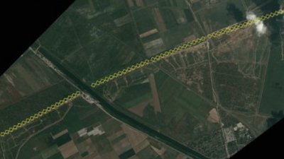 Оборонні позиції РФ на північ від Армянська, фото британської розвідки