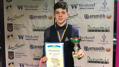 15-річний житомирянин Матвій Табаченко здобув перше місце на чемпіонаті України з більярду 15-річний житомирянин Матвій Табаченко здобув перше місце на чемпіонаті України з більярду