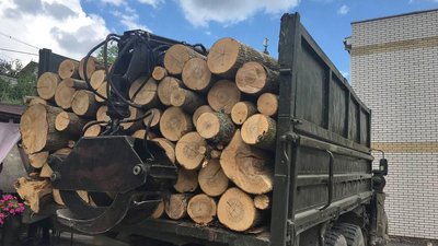 У двох громадах Житомирщини затримали вантажівки з необлікованими лісоматеріалами