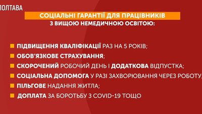 Соціальні гарантії для працівників з вищою немедичною освітою Соціальні гарантії для працівників з вищою немедичною освітою