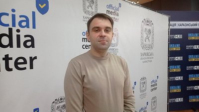 Олег Пуль розказав на брифінгу про проєкт "Помічник ветерана" Олег Пуль розказав на брифінгу про проєкт "Помічник ветерана"