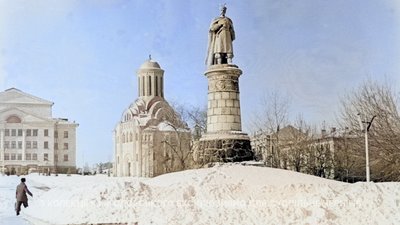 Зимовий сквер імені Богдана Хмельницького у Чернігові. 1960-ті роки