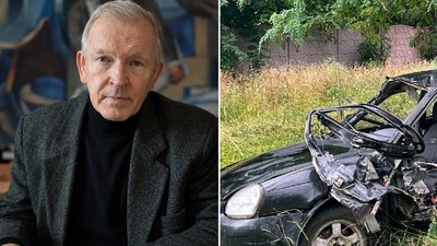 Геннадій Симбірський та його авто після удару дроном