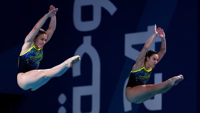 Анна Письменська та Вікторія Кесарь на ЧС-2024 з водних видів спорту