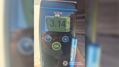П'яний водій на Чернігівщині у Новгороді-Сіверському: алкоголю у 16 разів вище норми