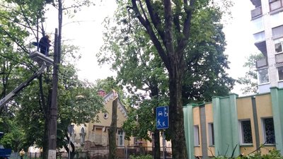 Часткове знеструмлення та повалені дерева - результати негоди в Сумах