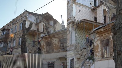 Обвал у центрі Одеси: зносити будинок не планують, стіну хочуть відновити