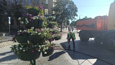 До 14 тонн води щодня витрачається на полив квітників та дерев у Житомирі До 14 тонн води щодня витрачається на полив квітників та дерев у Житомирі