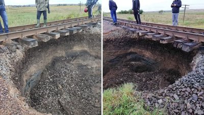На Буковині через провалля під колією змінять маршрут потяга