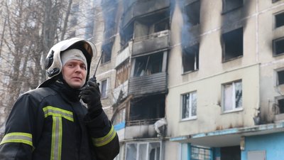 Обстріл Харкова: сталися пожежі у двох багатоповерхівках на Салтівці